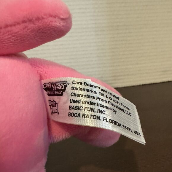 Care Bears Cheer Bear 9" Plush Stuffed Animal Pink Rainbow Basic Fun Toy - Picture 8 of 10